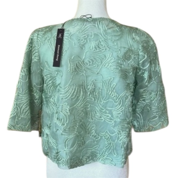 Samuel Dong women’s NWT silk embroidered dressy short sleeve jacket, size Small - Picture 4 of 7